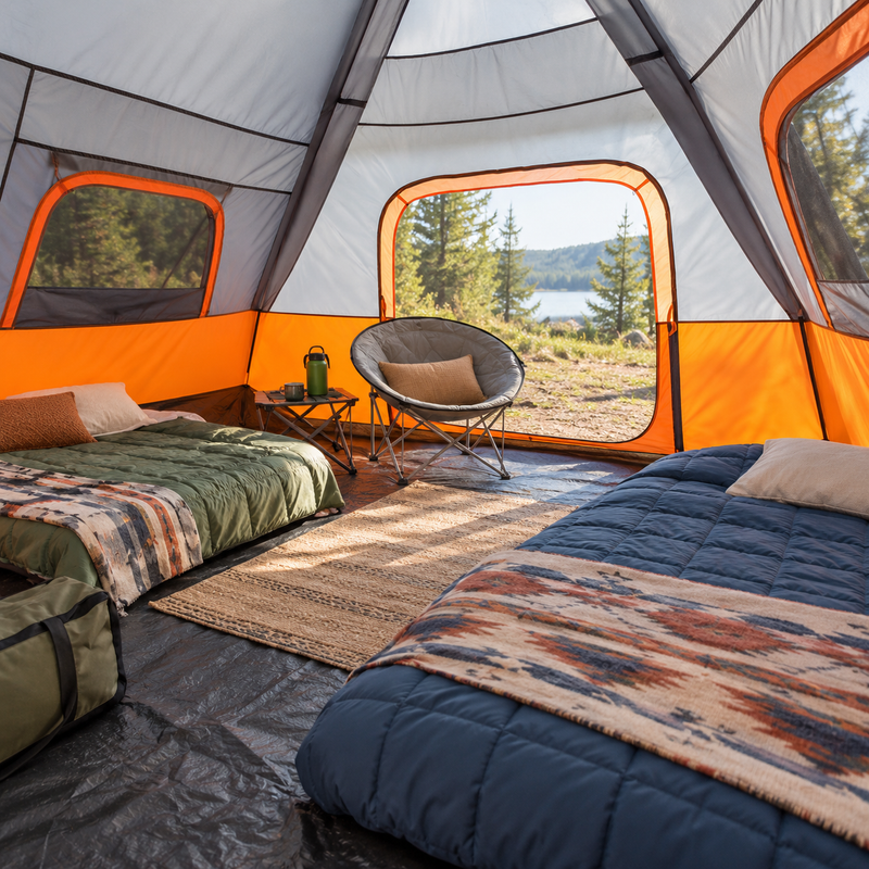 8-10 Person Instant Cabin Camping Tent with Room Divider & Rainfly - 10