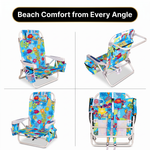 Backpack Beach Chair 2 Pack – Reclining Aluminum, 300 - 500 lbs - 10