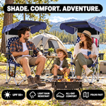 Camping Chair with Canopy – 2-Pack Folding Outdoor Chairs - 10