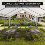 6 FT FOLDING CAMPING TABLE – PORTABLE INDOOR OUTDOOR TABLE WITH WATERPROOF HDPE TOP & CARRY HANDLE - 10
