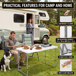 4 ft Adjustable Folding Camping Table - 10