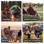 Oversized Camping Chairs 2 Pack – Extra-Large Folding Outdoor Chairs, Padded - 10