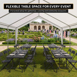 6 FT FOLDING CAMPING TABLE – PORTABLE INDOOR OUTDOOR TABLE WITH WATERPROOF HDPE TOP & CARRY HANDLE - 10