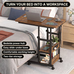 C-SHAPED END TABLE WITH CHARGING STATION – ADJUSTABLE HEIGHT - 10