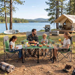 Outdoor 4-Piece Folding Chair and Table Set – Perfect for Camping and Picnics - 10
