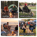 Oversized Camping Chairs 2 Pack – Extra-Large Folding Outdoor Chairs, Padded - 10