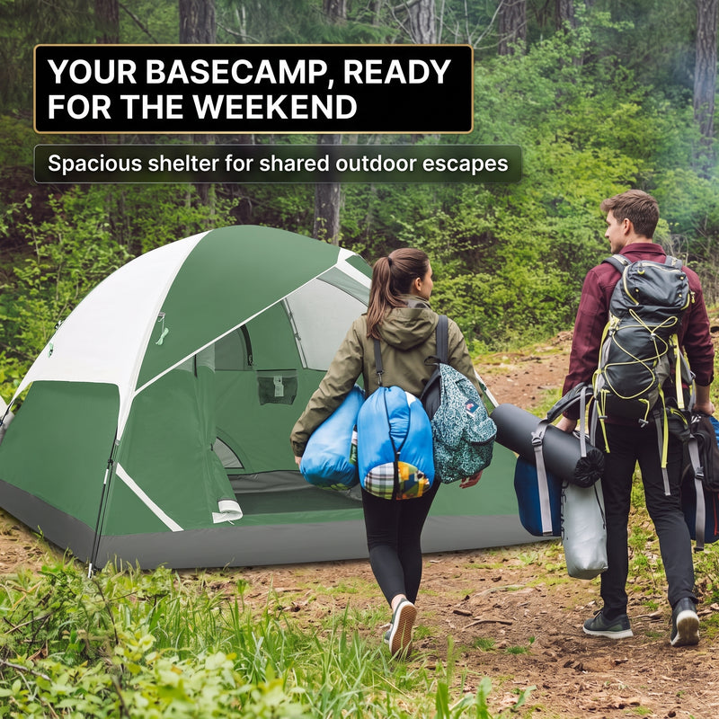 2-4 PERSON LIGHTWEIGHT BACKPACKING DOME CAMPING TENTS - 10