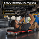 2-in-1 Convertible Z-Creeper Seat - Rolling Mechanic Creeper with Wheels, Under Dash Creeper & Garage Chair for Auto Repair, Low Profile Roller Seat - 10