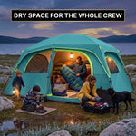 5–8 PERSON FAMILY DOME CAMPING TENT – WATERPROOF OUTDOOR TENT WITH RAINFLY & CARRY BAG - 10