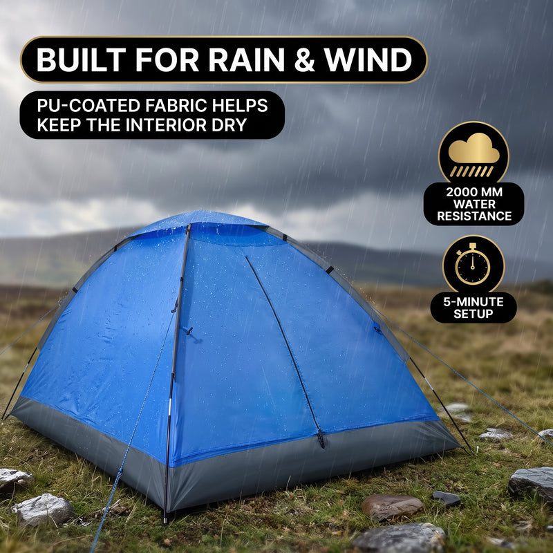 2-4 PERSON LIGHTWEIGHT BACKPACKING DOME CAMPING TENTS - 10