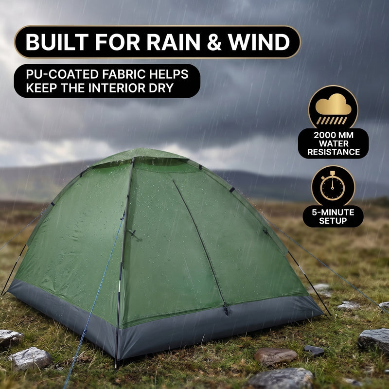 2-4 PERSON LIGHTWEIGHT BACKPACKING DOME CAMPING TENTS - 10