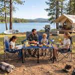 Outdoor 4-Piece Folding Chair and Table Set – Perfect for Camping and Picnics - 10