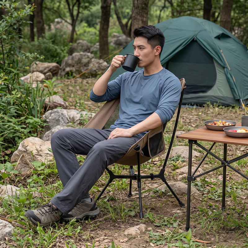 Ultralight Folding Camping Chair – Portable Outdoor High-Back Seat - 10