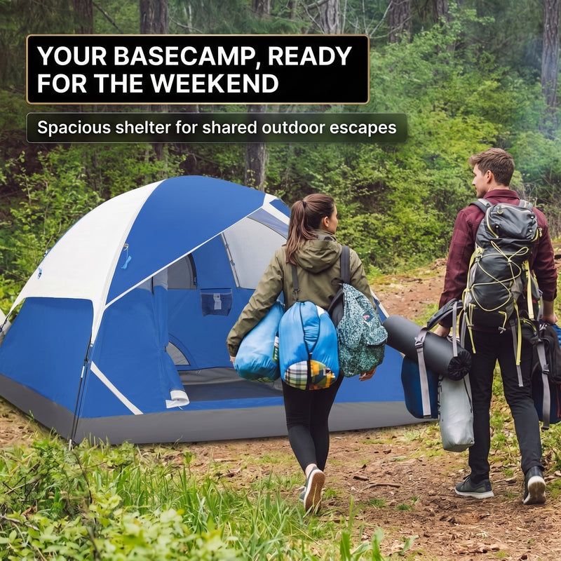 2-4 PERSON LIGHTWEIGHT BACKPACKING DOME CAMPING TENTS - 10