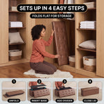 BENCH WITH STORAGE – FOLDING OTTOMAN WITH PADDED SEAT - 10