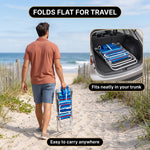 17" Big & Tall Oversized Beach Chairs 2-Pack – Heavy Duty Folding Outdoor Seating - 10