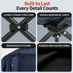 Oversized Camping Chairs 2 Pack – Extra-Large Folding Outdoor Chairs, Padded - 10