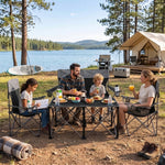 Outdoor 4-Piece Folding Chair and Table Set – Perfect for Camping and Picnics - 10