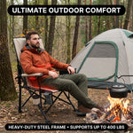 Heated Camping Chair for Adult Outdoor Activities - Portable Folding Heated Chair with 3 Adjustable Heat Levels, Heating Backrest Cushion Support 264LBS for Patio Camping (Battery Not Included) - 10