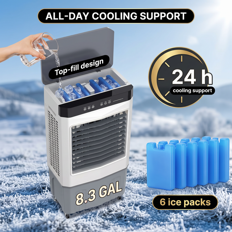 3-in-1 Evaporative Air Cooler Tower Fan with Remote Control - 10