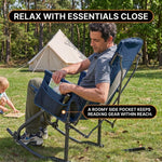 High Back Folding Rocking Camping Chair – Oversized Portable Outdoor Rocker with Cup Holder, Carry Bag & Heavy-Duty Steel Frame - 10