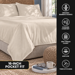 Bamboo Cooling Sheets – 300TC Viscose Sateen Sheet Set - 10