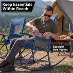 High Back Folding Rocking Camping Chair – Oversized Portable Outdoor Rocker with Cup Holder, Carry Bag & Heavy-Duty Steel Frame - 10