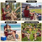 Heavy Duty Camping Chair with Cooler Storage – Single or Twin Pack - 10