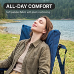 Oversized Folding Rocking Camping Chair with Padded Comfort & Portable Design - 10