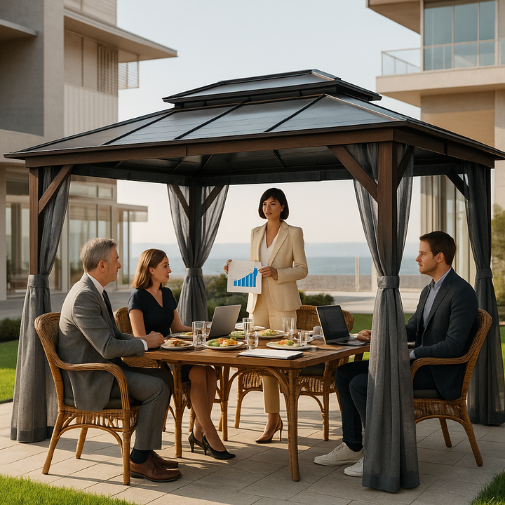 10' x 13' Hardtop Wood Gazebo