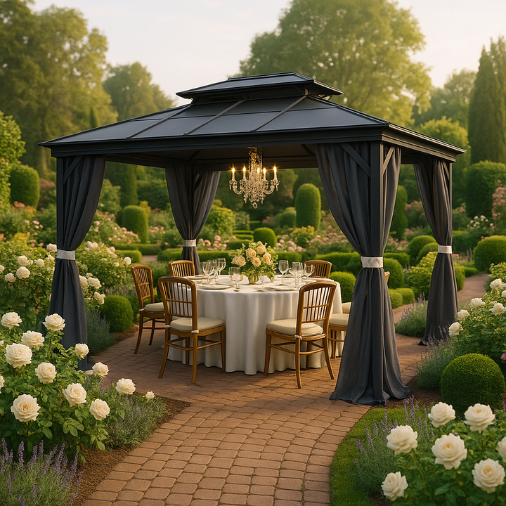 10' x 13' Hardtop Wood Gazebo