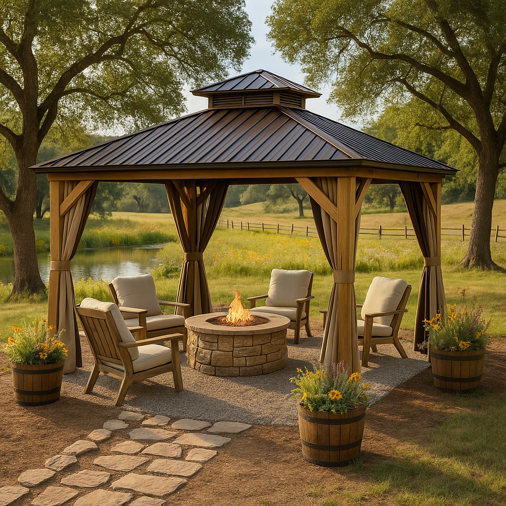 10' x 14' Cedar Wood Gazebo