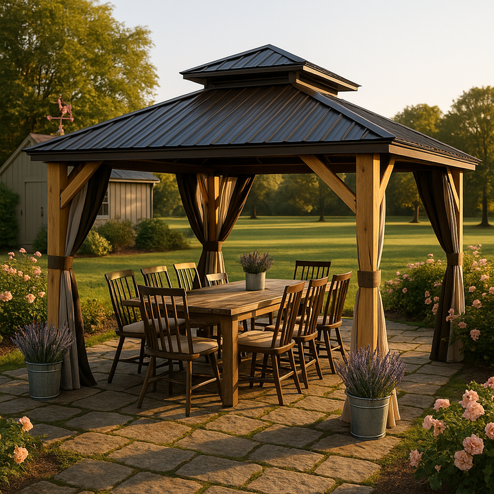 10' x 14' Cedar Wood Gazebo