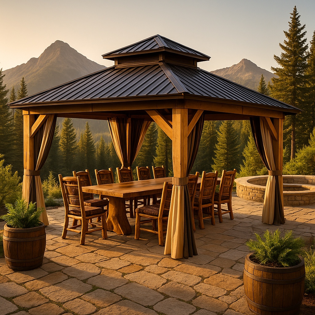 10' x 14' Cedar Wood Gazebo