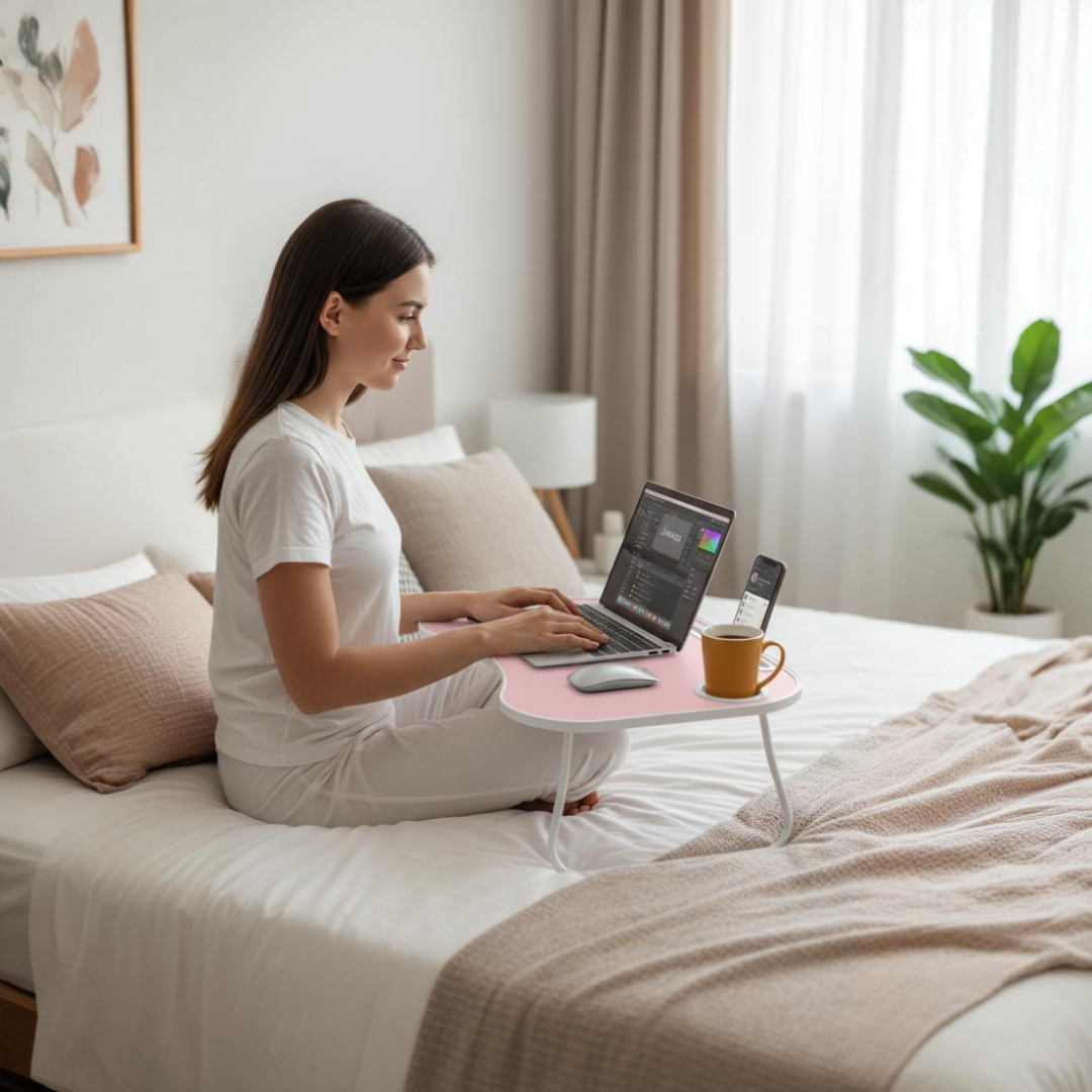 Ergonomic Portable Laptop Desk – Comfortable Work & Study Companion | Foldable Lap Desk | Trufairs