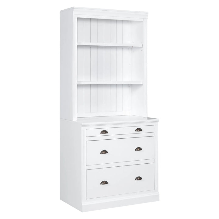 Premium 83.4" Tall LED Bookshelf with Storage - Modern Home Office Solution
