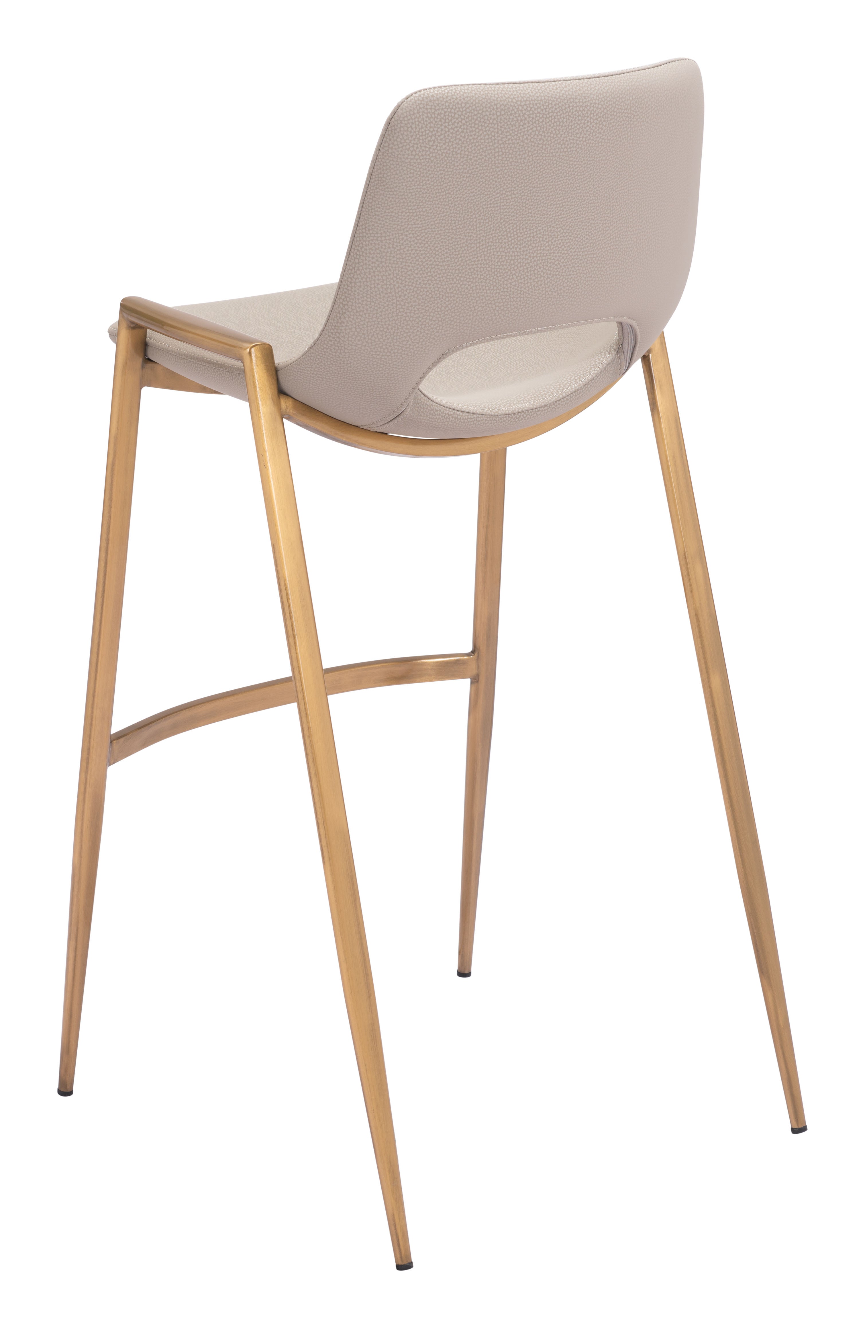 Desi Barstool Beige & Gold