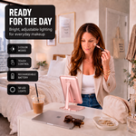 Portable LED Makeup Mirror – Rechargeable, Adjustable Brightness, Compact & Travel-Friendly - 11