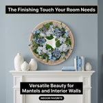 HYDRANGEA WREATH FOR FRONT DOOR – ARTIFICIAL FLORAL PORCH DÉCOR - 11