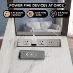 C-SHAPED END TABLE WITH CHARGING STATION – ADJUSTABLE HEIGHT - 11