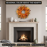 Fall Wreath for Front Door – Artificial Autumn Wreath with Pumpkins, Sunflowers & Peonies, 22 Inch, Farmhouse Harvest Décor for Porch, Wall & Thanksgiving - 11