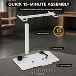 Adjustable Overbed Table With Wheels for Bed & Laptop - 11