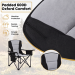 Heavy Duty Camping Chair with Cooler Storage – Single or Twin Pack - 11