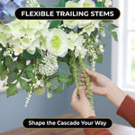 HYDRANGEA WREATH FOR FRONT DOOR – ARTIFICIAL FLORAL PORCH DÉCOR - 11
