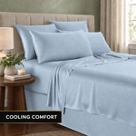 Bamboo Cooling Sheets – 300TC Viscose Sateen Sheet Set - 11