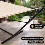 Outdoor Double Hammock with Stand for 2 – Heavy Duty Steel Frame, Pillow Included - 11