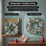 CHRISTMAS BERRY WREATH FOR FRONT DOOR – WINTER PINE HOLIDAY DÉCOR - 11