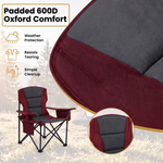 Heavy Duty Camping Chair with Cooler Storage – Single or Twin Pack - 11