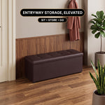 BENCH WITH STORAGE – FOLDING OTTOMAN WITH PADDED SEAT - 11