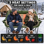 Double Heated Camping Chair with 3 Heat Levels & USB Power Pocket - 11